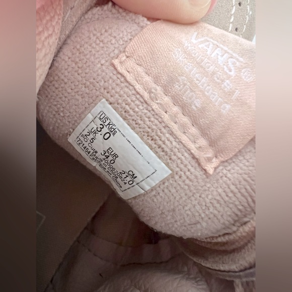 Kids Vans High-Top Zipper-Back Mauve/Dusty Rose Gold Size 3 Kids - Picture 3 of 3